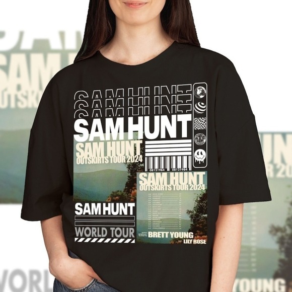 Brooke
B Other - Sam Hunt 2024 Outskirts Tour Country Concert Fan Graphic Apparel T-Shirt